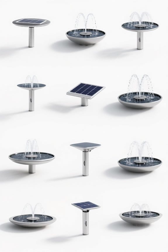 floating solar garden fountains