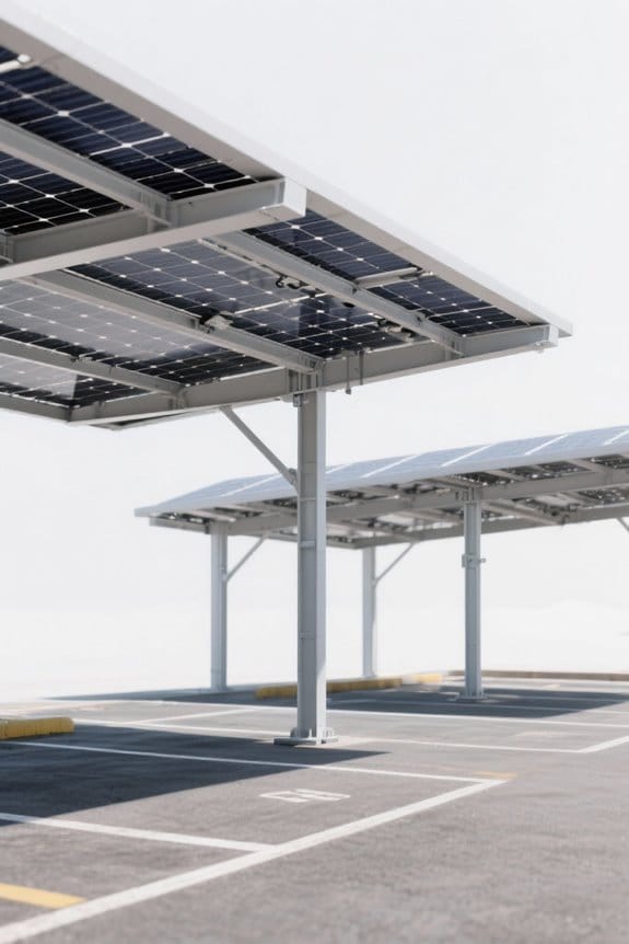 sustainable solar parking canopies